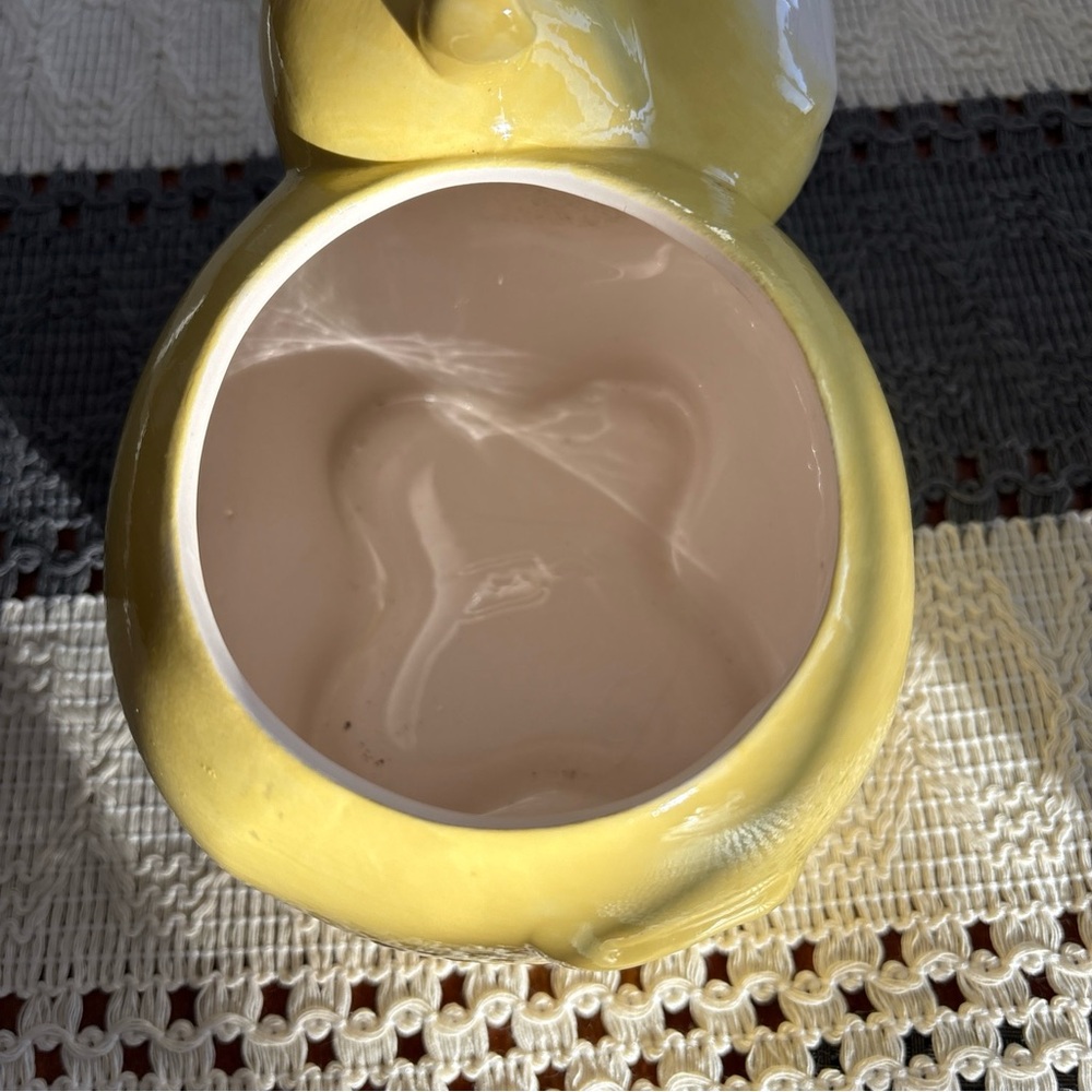 Yellow Hippo Ceramic Planter - Picture 6 of 7